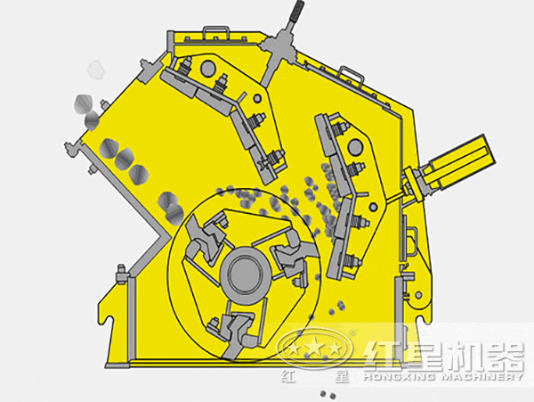 石灰石反擊式破碎機(jī)工作原理