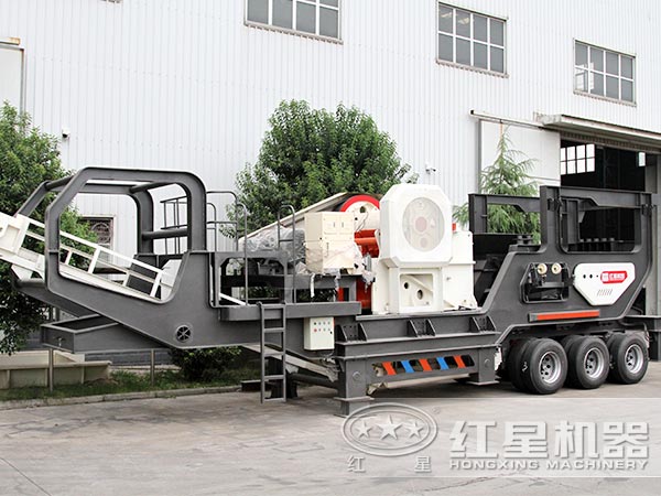 輪胎式移動破碎站-車載行走，隨用隨走，方便更快捷