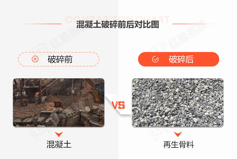 建筑垃圾粉碎前后對比照